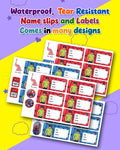 Personalised Waterproof Kids Name Slips