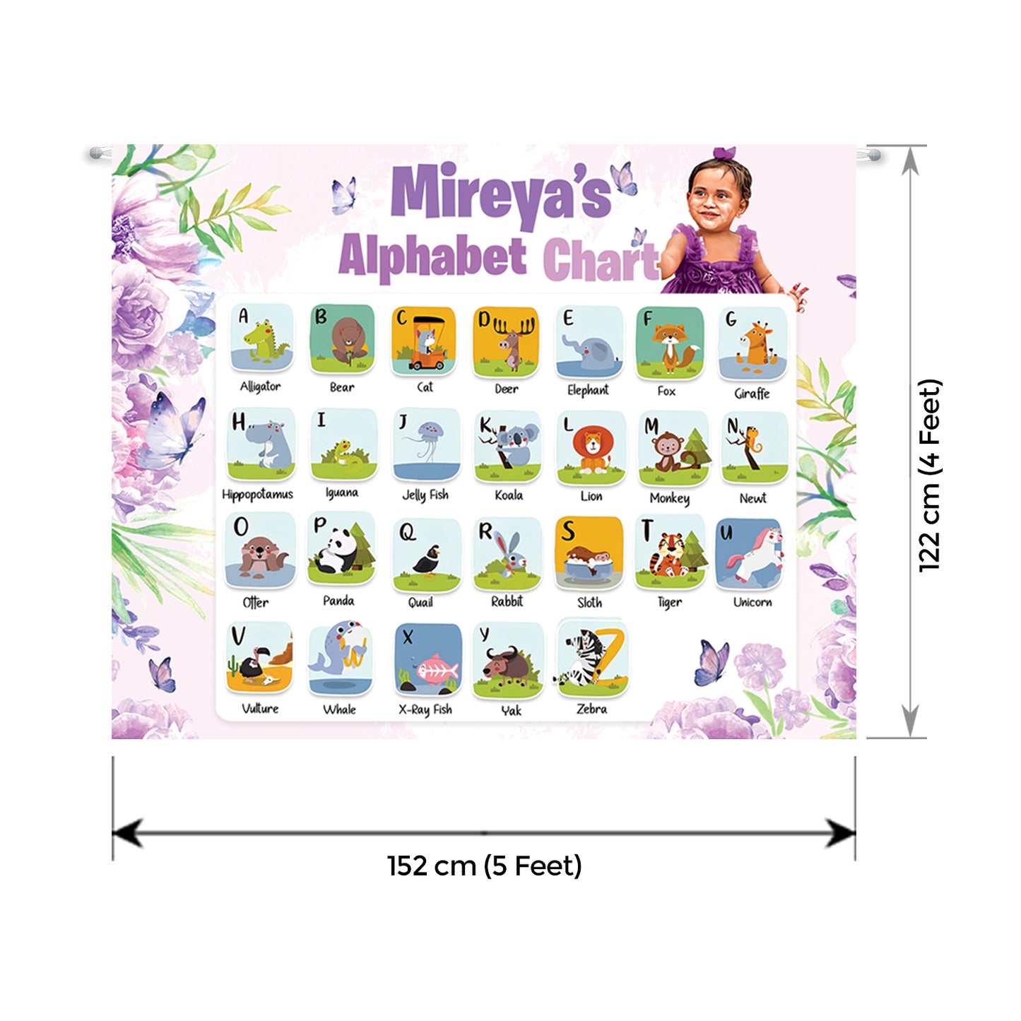 Personalised Kids Alphabet Banner-5x4 feet