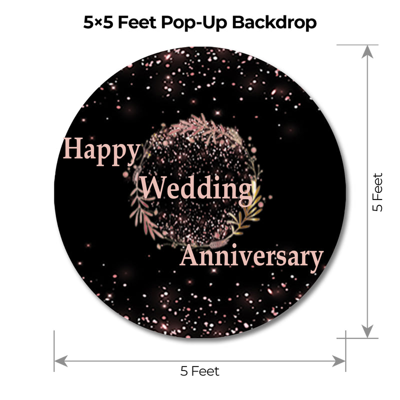 Black and Rose Gold Popup Backdrop