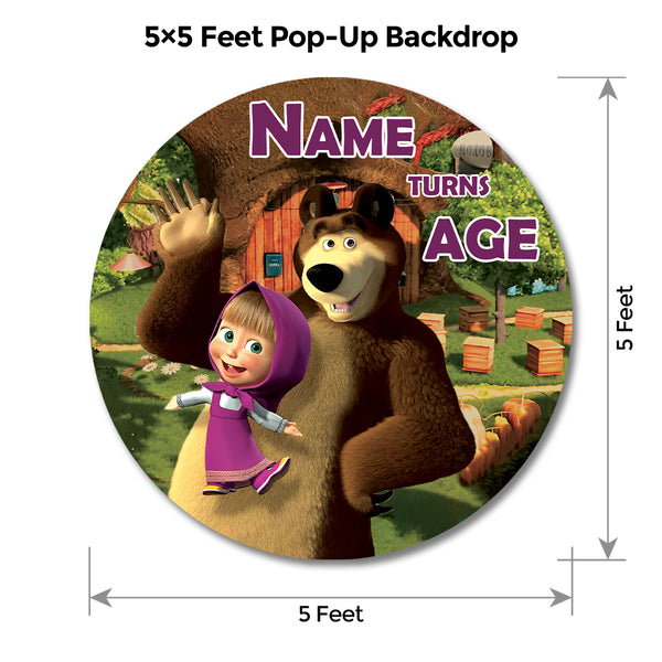 Masha and the Bear Popup Backdrop