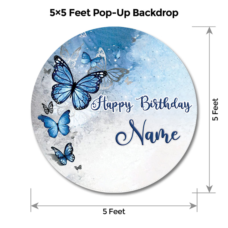 Butterfly Blue and Silver Popup Classic Package
