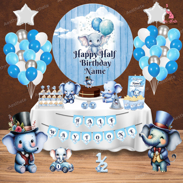 Elephant Blue and Grey premium