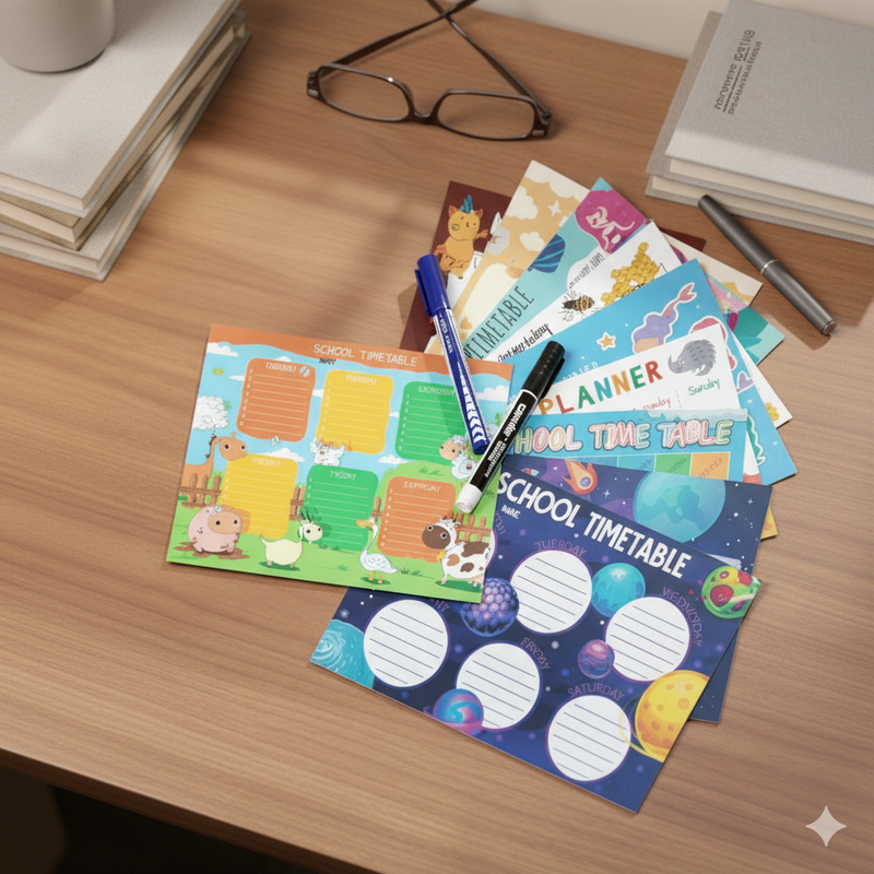 Kids Time Table Table and Weekly Planner