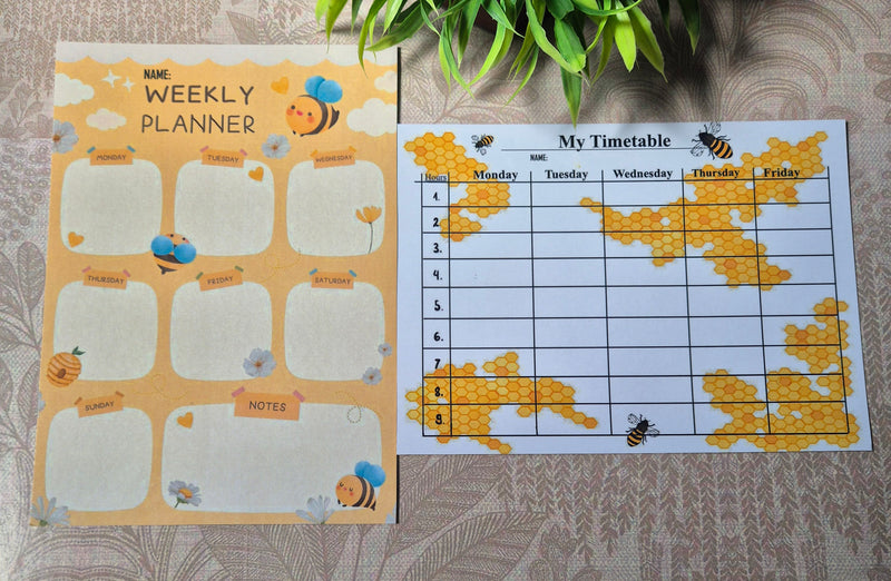 Kids Time Table Table and Weekly Planner