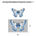 Butterfly Blue and Silver Popup Luxury Package