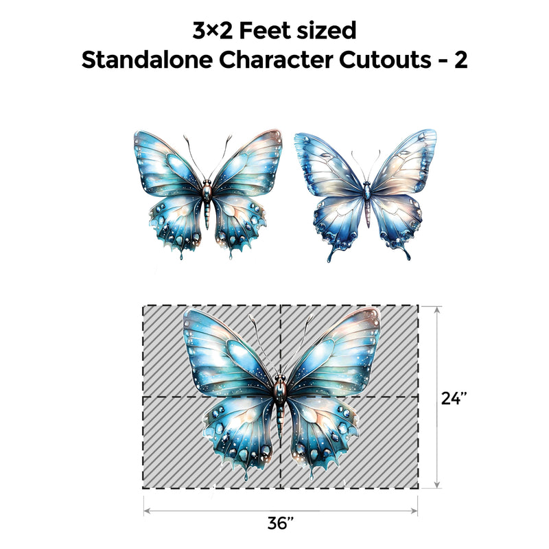 Butterfly Blue and Silver Popup Luxury Package