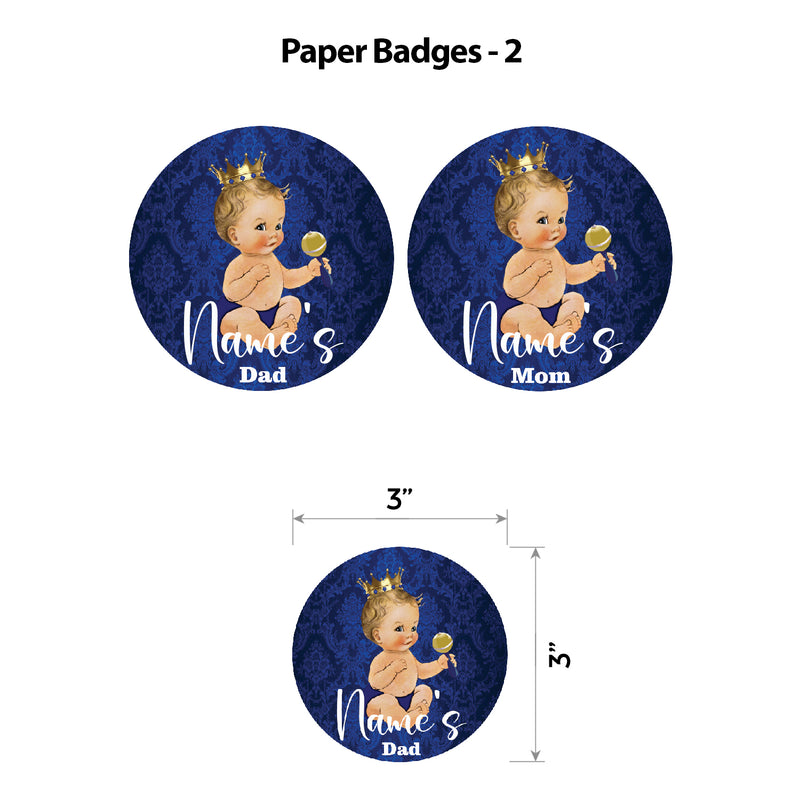 Prince Blue and Gold Popup Premium Package