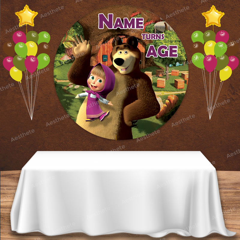 Masha and the Bear Popup Backdrop