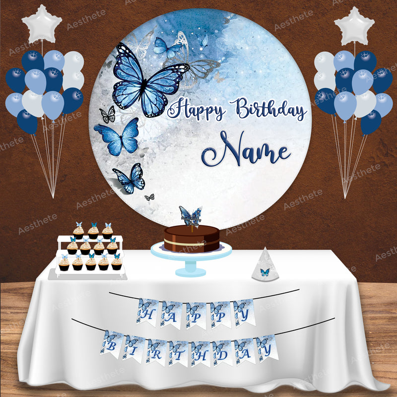 Butterfly Blue and Silver Popup Classic Package