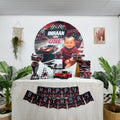 Car Black and Maroon Popup Premium Package