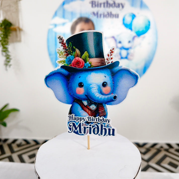 Elephant Blue and Grey Popup Premium Package