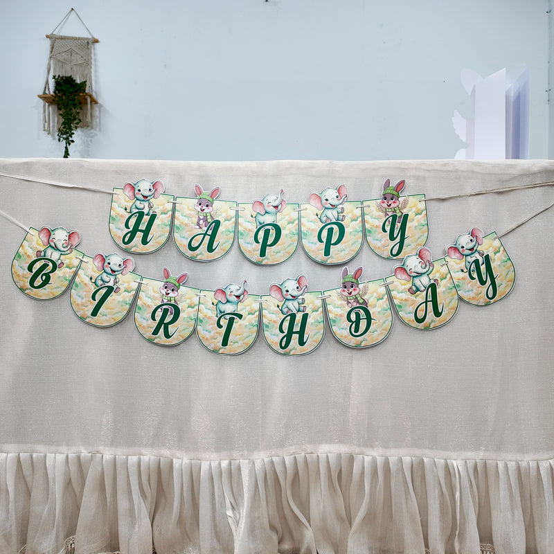 Elephant and Bunny Green Popup Premium Package