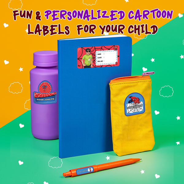 Personalised Waterproof Kids Name Slips & Sticker Labels