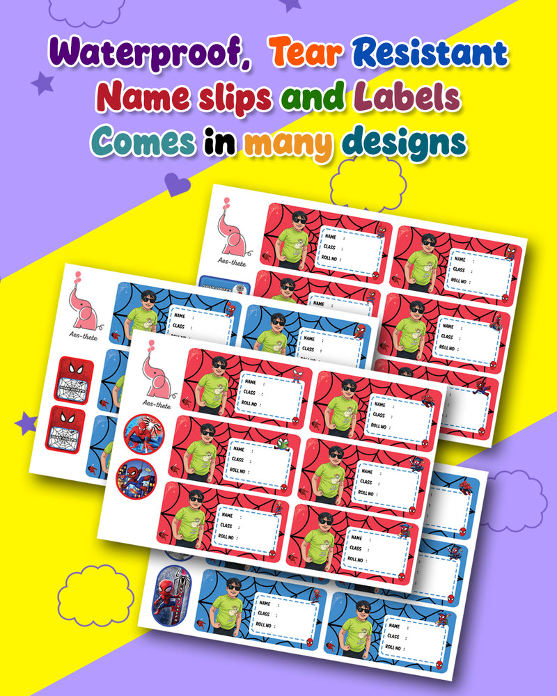 Personalised Waterproof Kids Name Slips