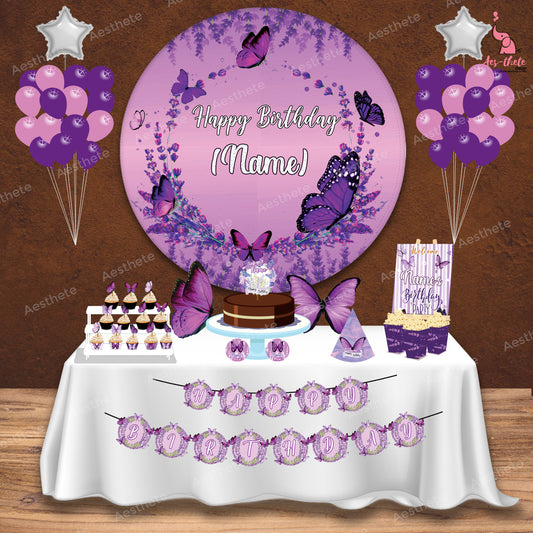 Butterfly Lavender Floral Popup Premium Package