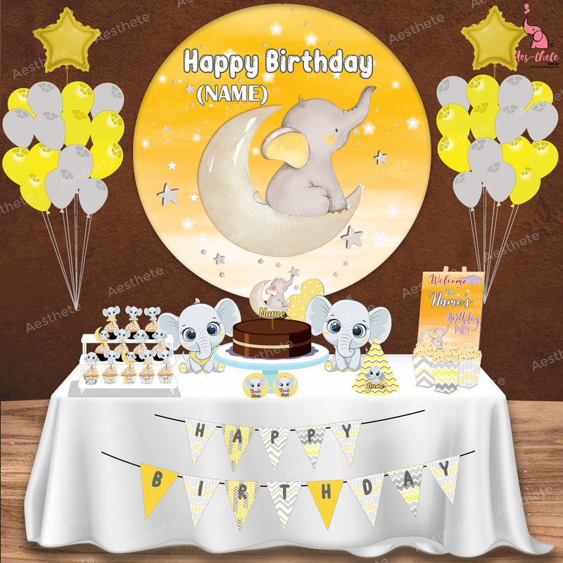 Elephant Yellow and Grey Popup Premium Package