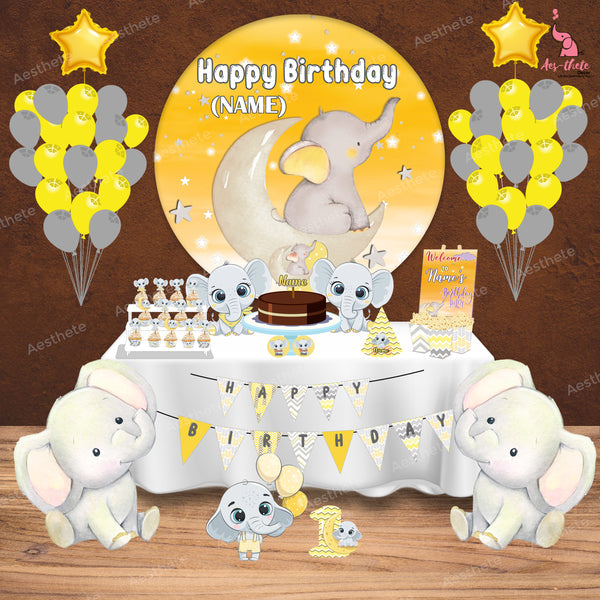Elephant Yellow and Grey Popup Luxury Package
