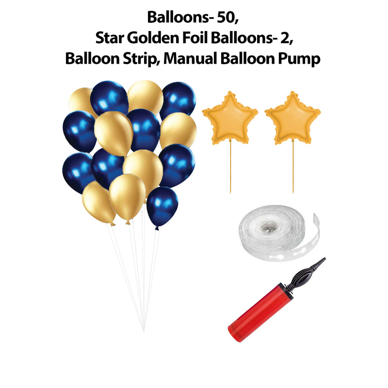 Prince Blue and Gold Popup Premium Package