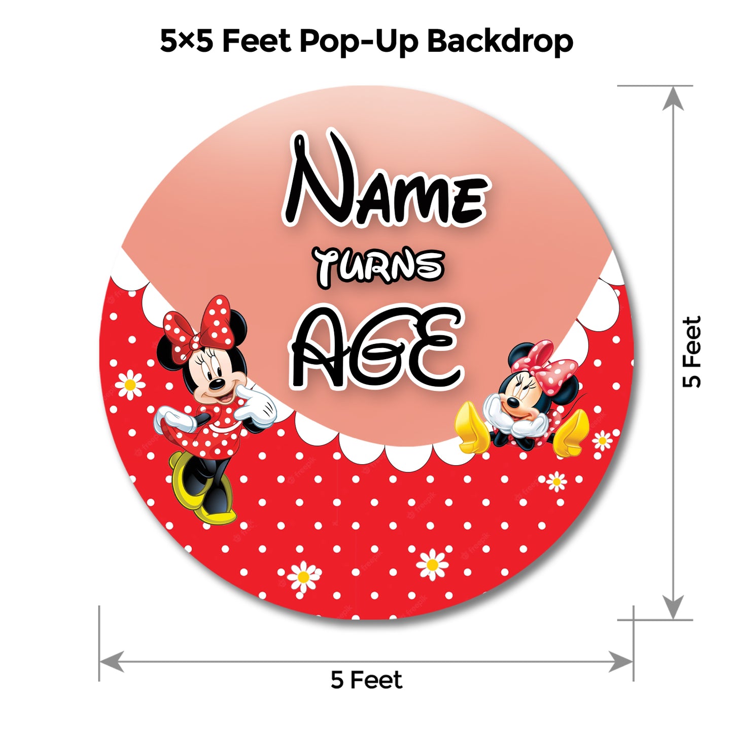 Minnie Mouse Red Popup Backdrop