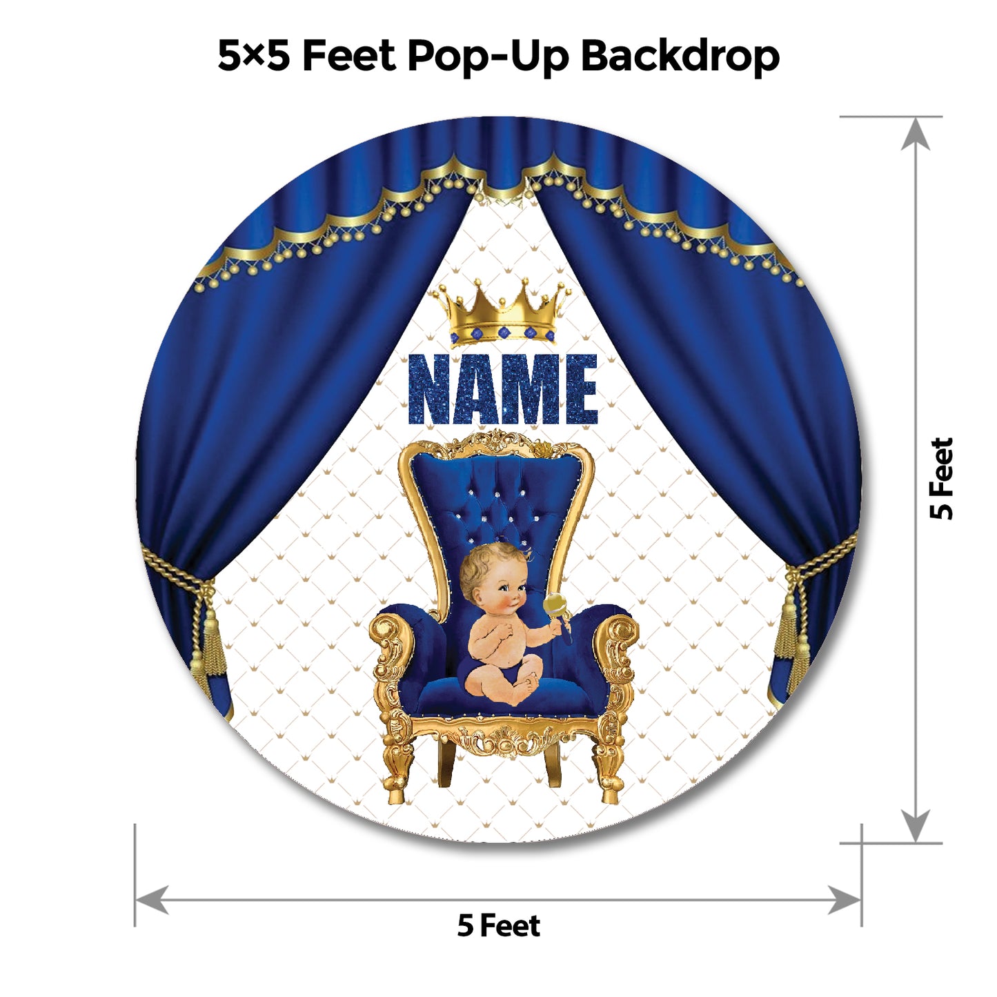 Prince Blue and Gold Popup Luxury Package