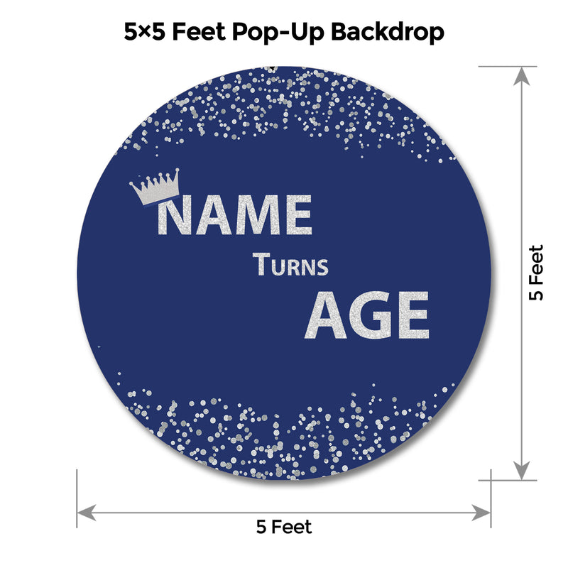 Crown Blue and Silver Popup Premium Package