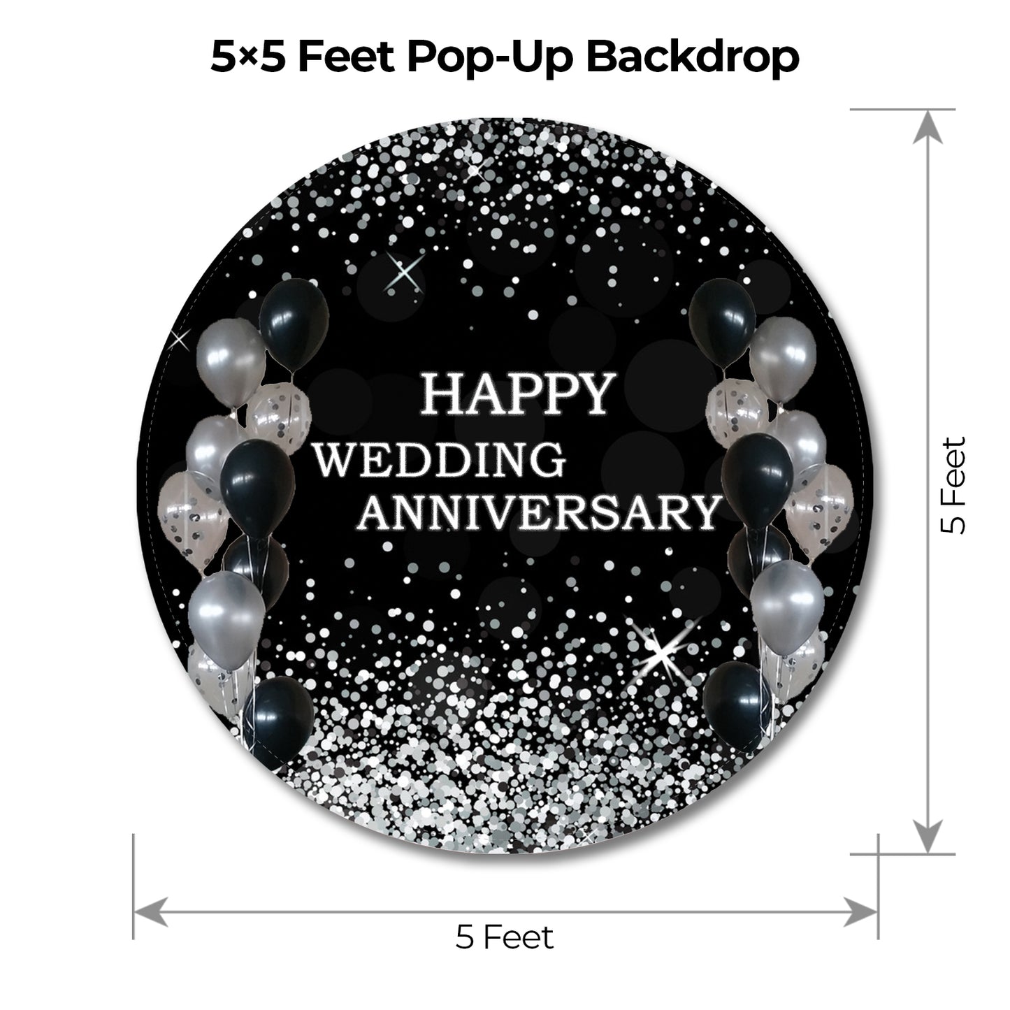 Black and Silver Popup Backdrop