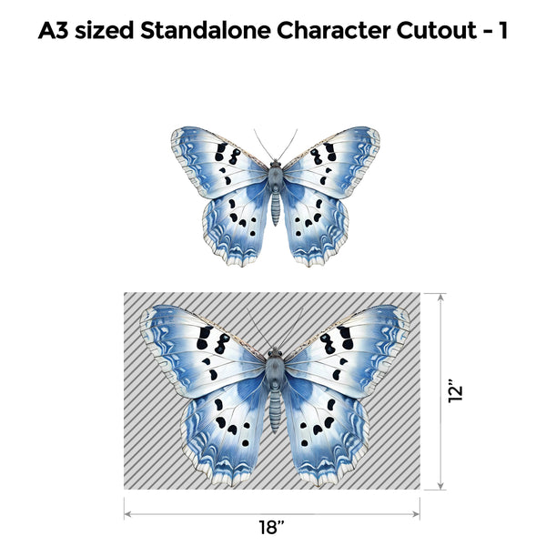 Butterfly Blue and Silver Popup Luxury Package