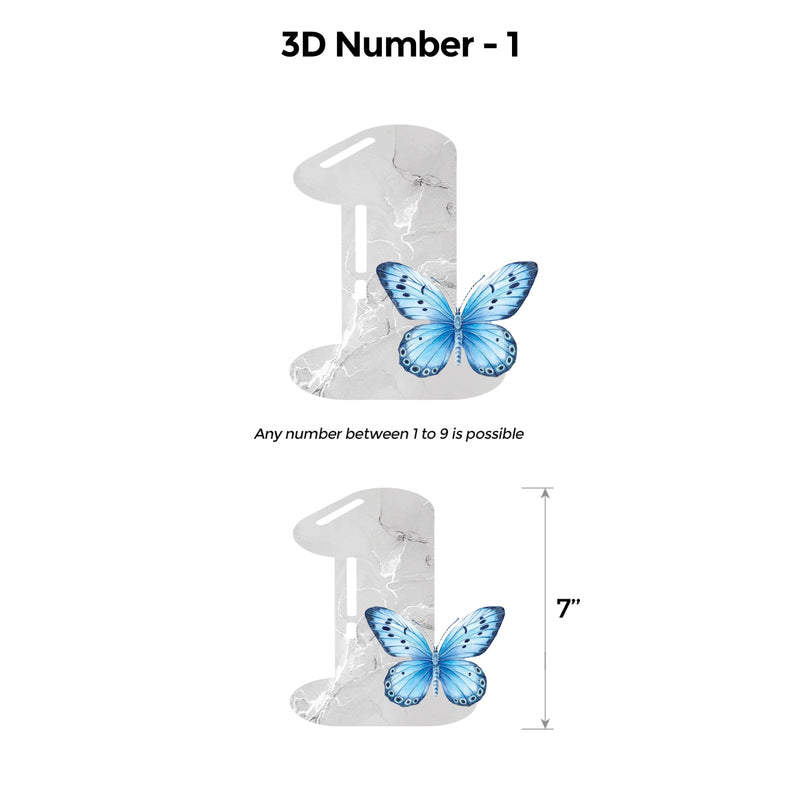 Butterfly Blue and Silver Popup Luxury Package