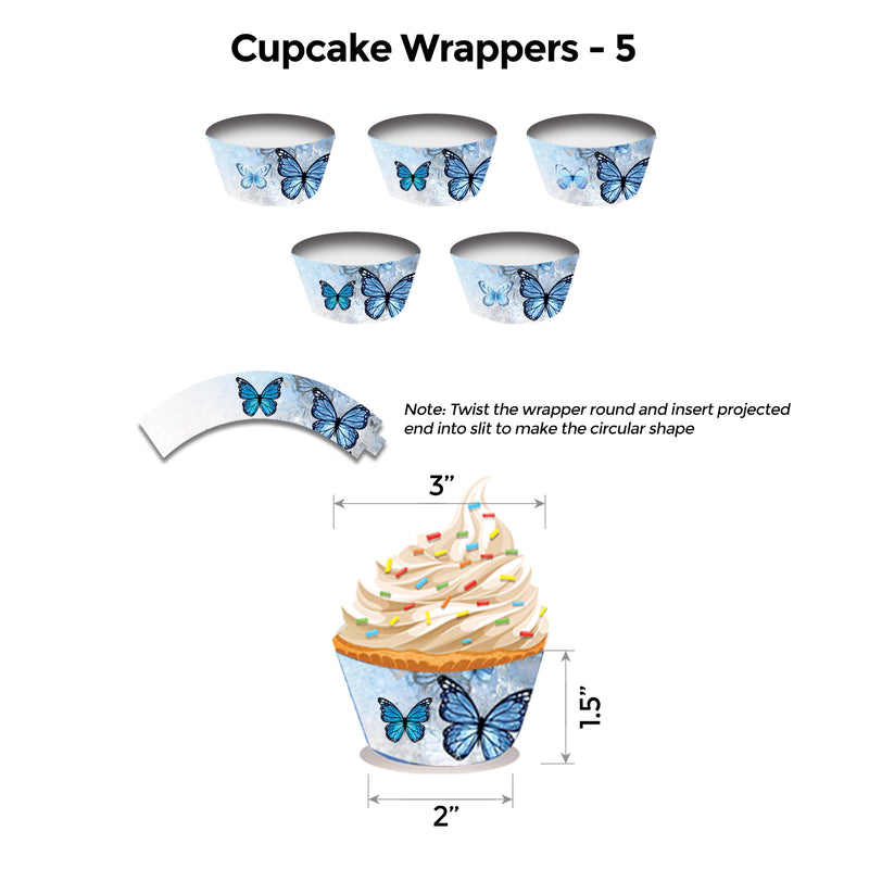 Butterfly Blue and Silver Premium Package