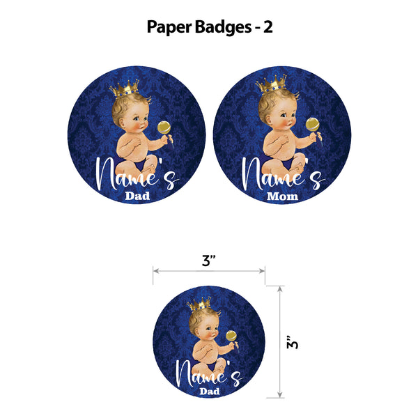 Prince Blue and Gold Popup Premium Package