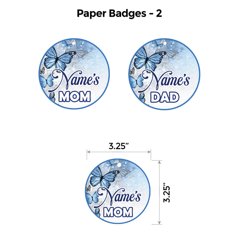 Butterfly Blue and Silver Premium Package