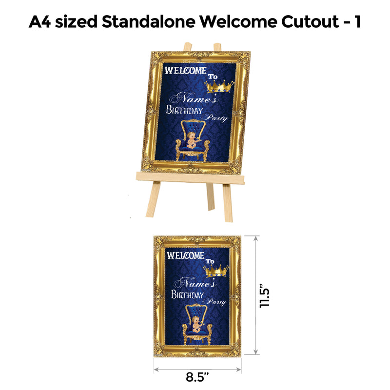 Prince Blue and Gold Popup Premium Package