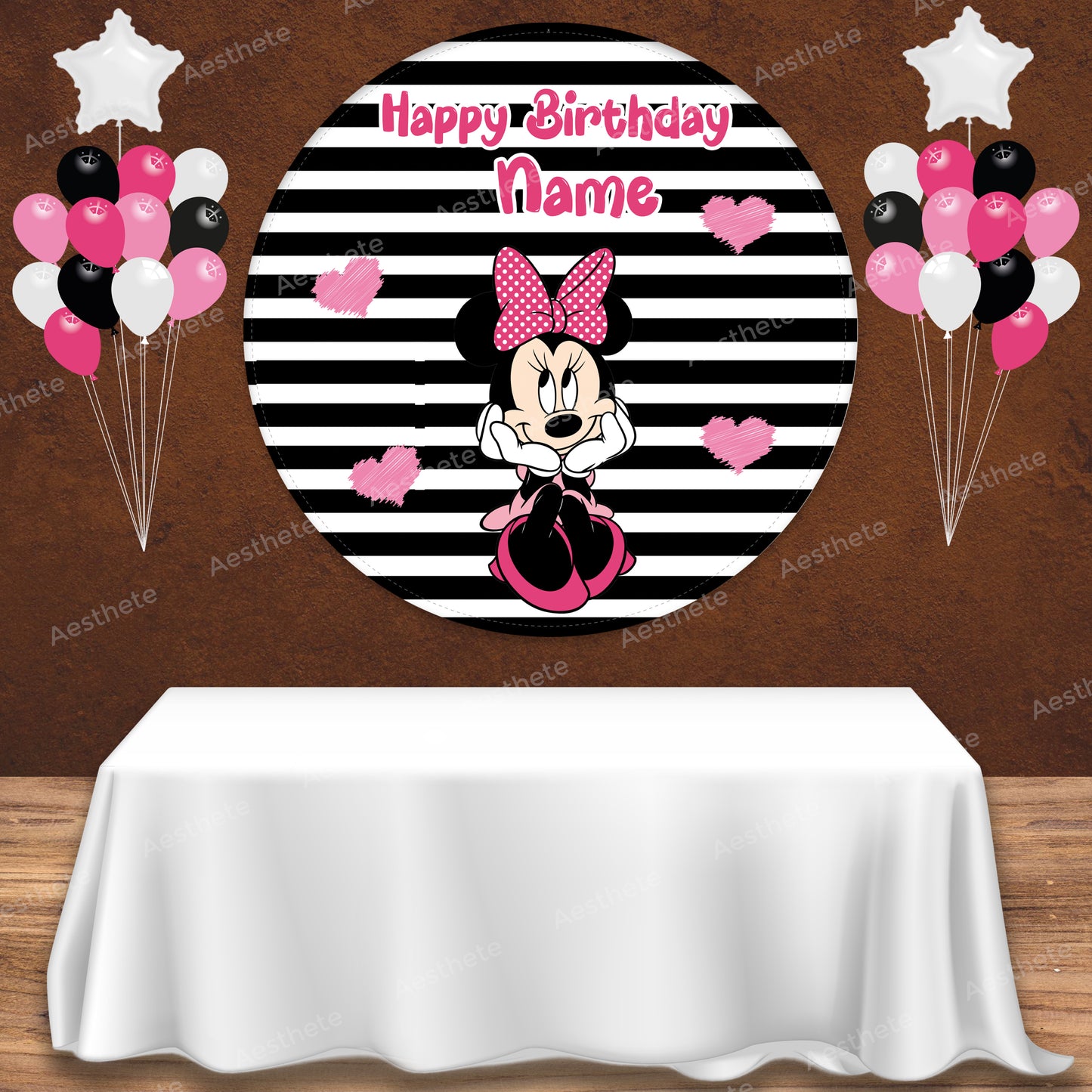 Minnie Mouse Pink Popup Backdrop