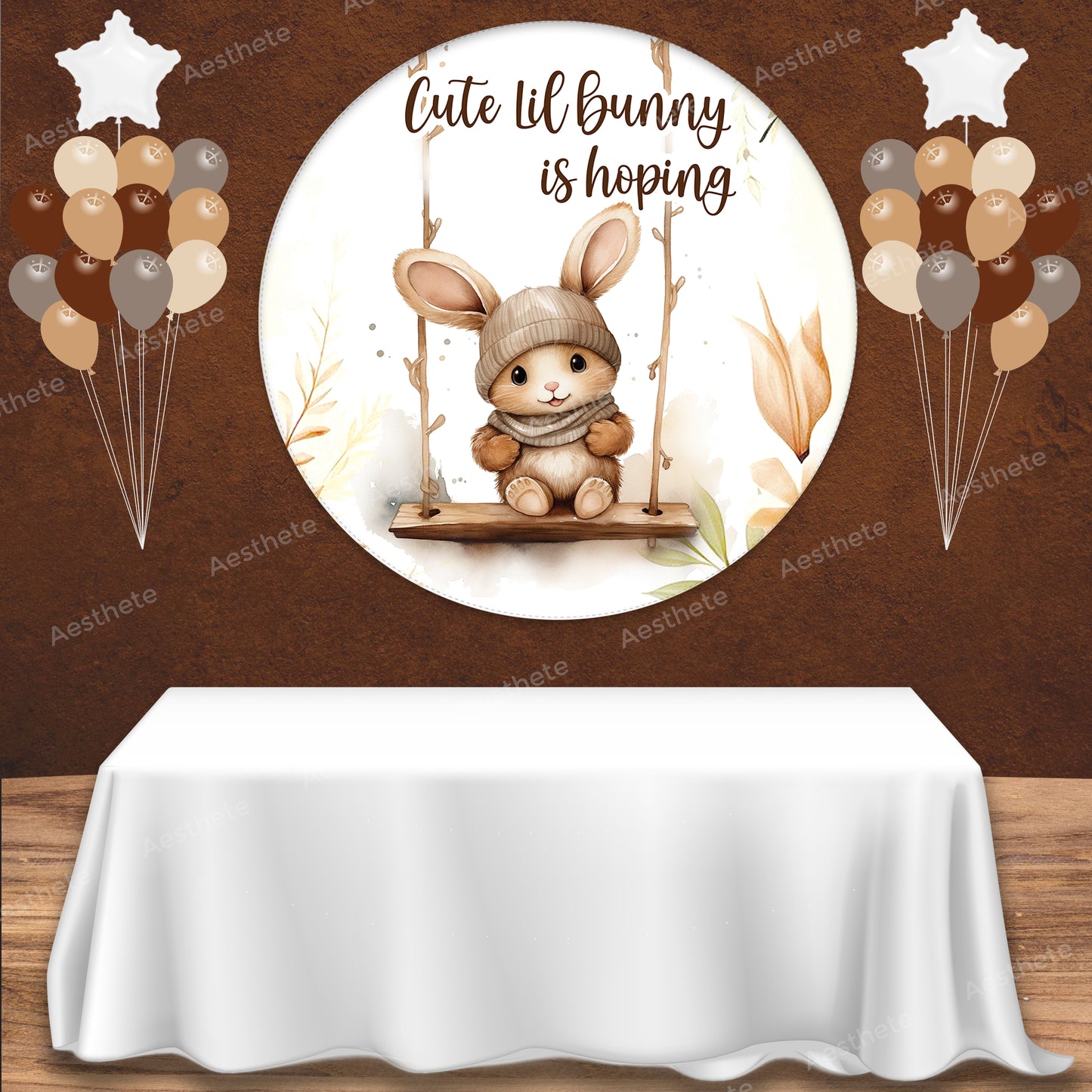 Bunny Brown Popup Backdrop