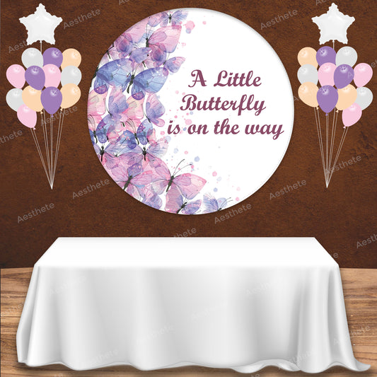 Butterfly Peach and Lavender Popup Backdrop