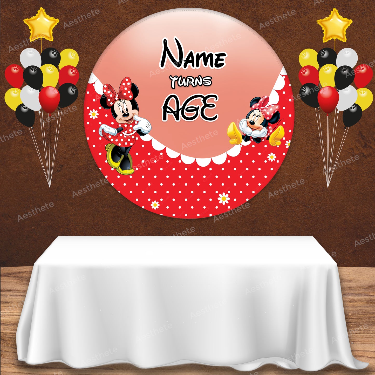 Minnie Mouse Red Popup Backdrop