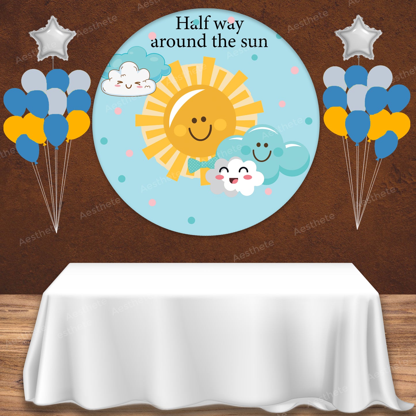 Sun and Cloud Popup Backdrop