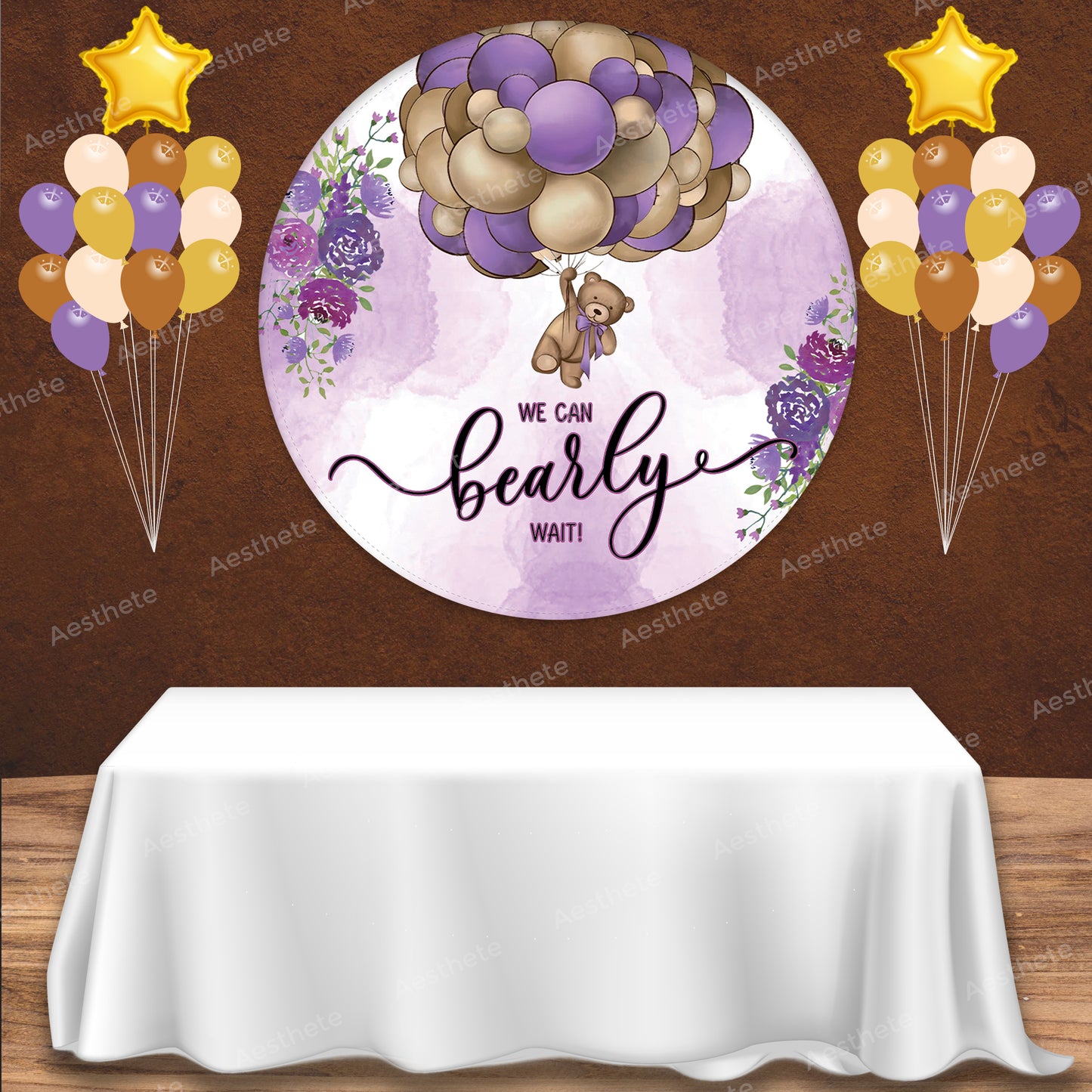 Teddy Lavender Popup Backdrop