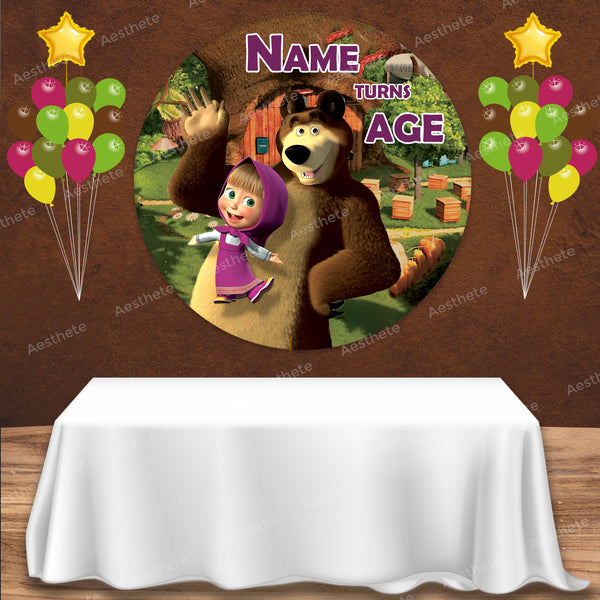 Masha and the Bear Popup Backdrop