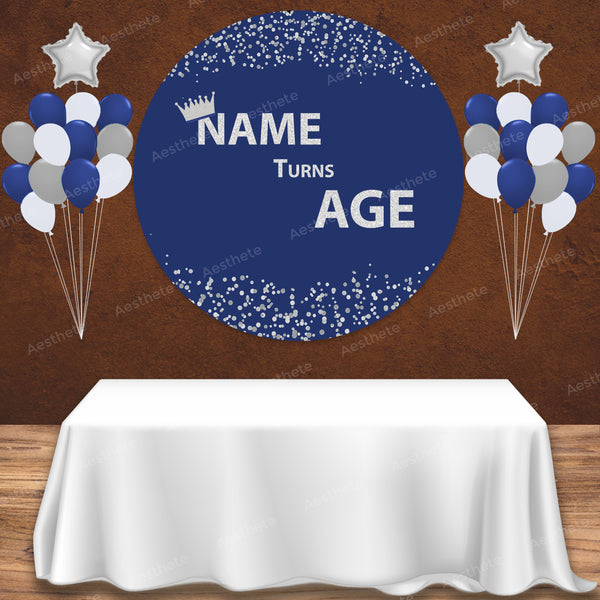 Crown Blue and Silver Popup Backdrop