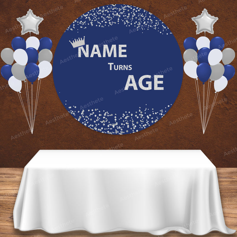 Crown Blue and Silver Popup Backdrop
