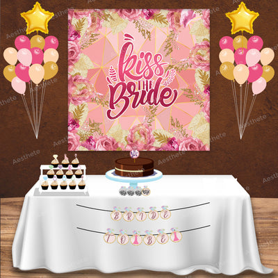 Bridal Shower Pink and Golden Classic Package