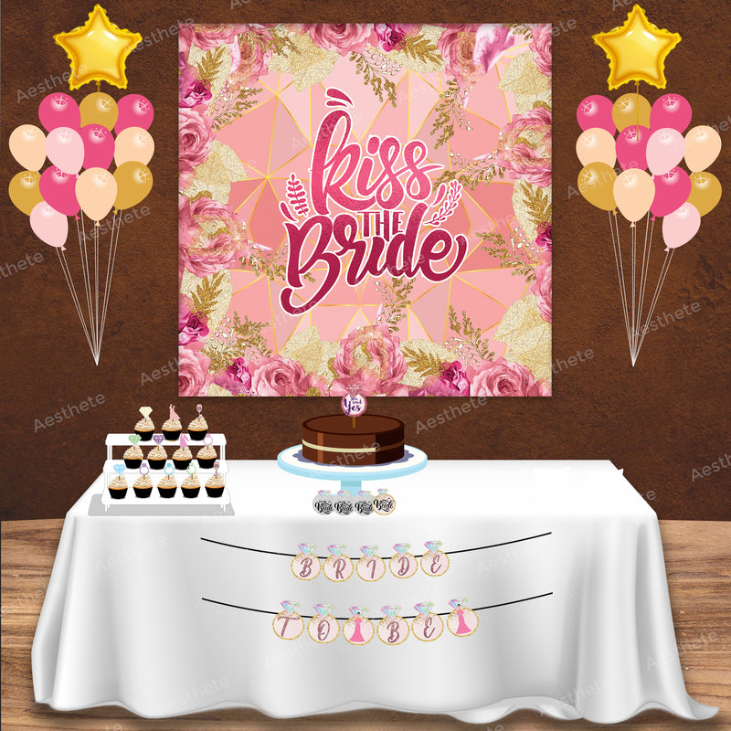 Bridal Shower Pink and Golden Classic Package