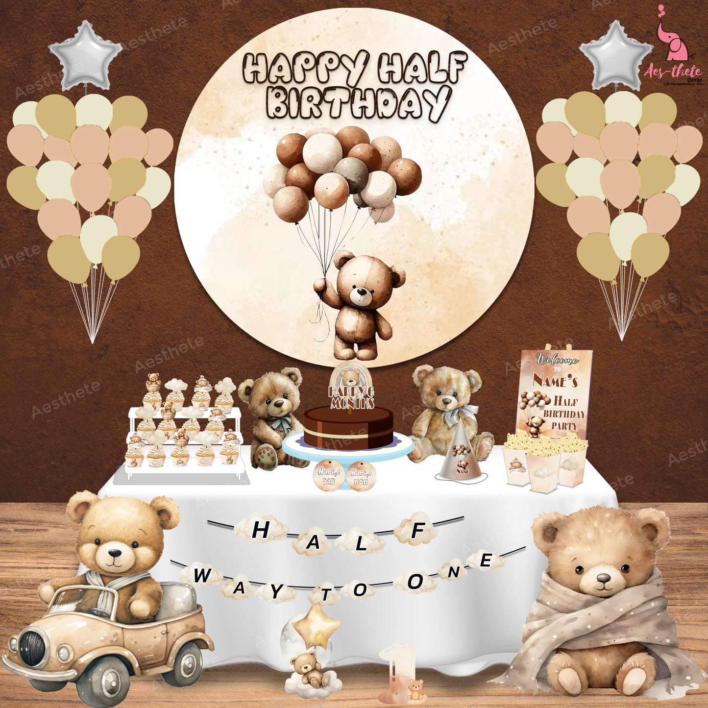 Teddy Light Brown Popup Luxury Package