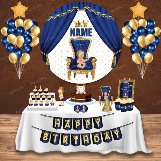 Prince Blue and Gold Popup Premium Package