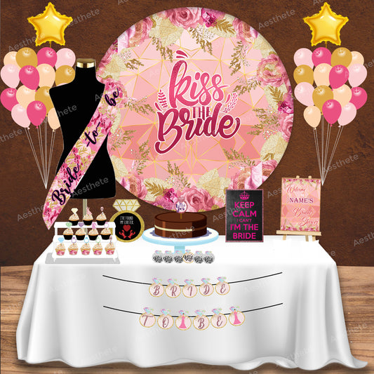 Bridal Shower Pink and Golden Popup Premium Package