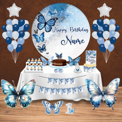 Butterfly Blue and Silver Popup Luxury Package