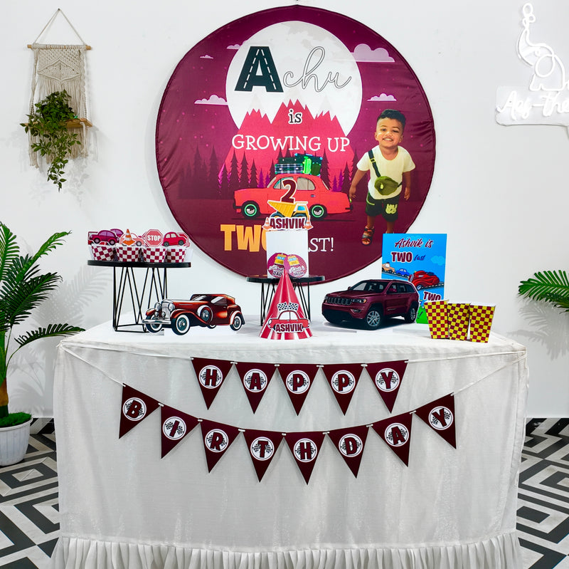Car Maroon Popup Premium Package