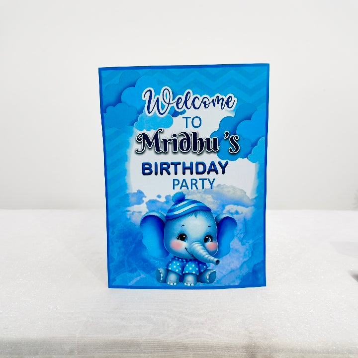 Elephant Blue and Grey Popup Premium Package