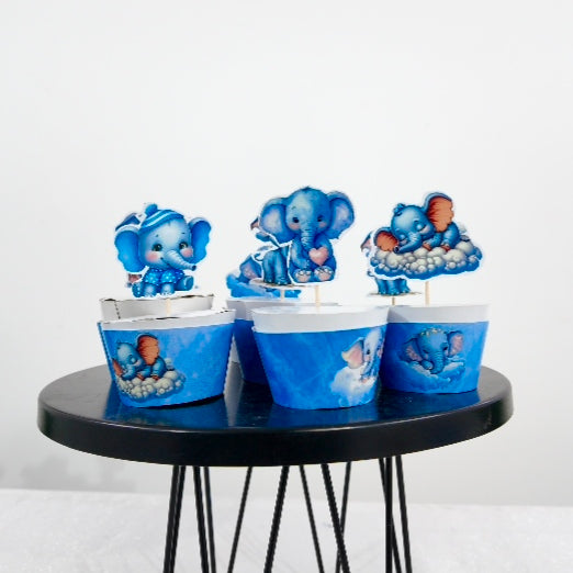 Elephant Blue and Grey Popup Premium Package